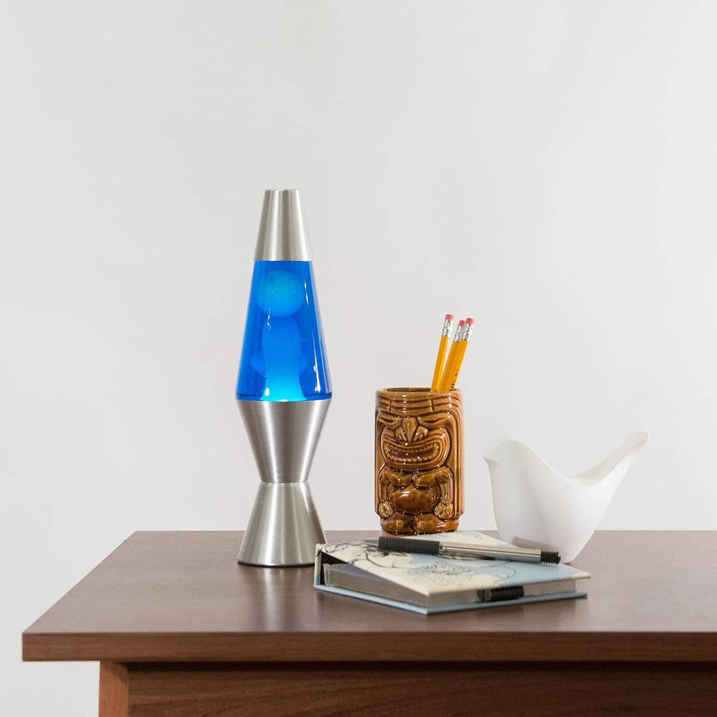 11.5" LAVA LAMP - WHITE/BLUE/SILVER - C14C
