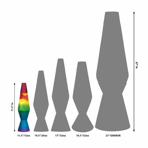11.5" LAVA LAMP RAINBOW - WHITE/TRICOLOR - I4EQ