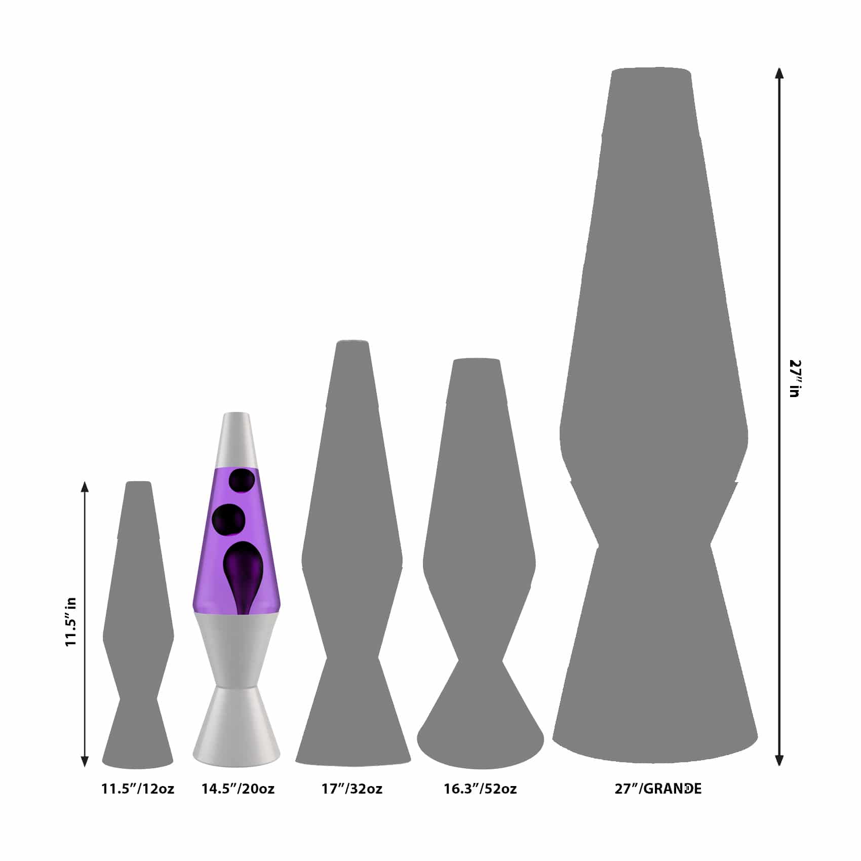 14.5'' LAVA LAMP - BLACK & PURPLE - FMG7