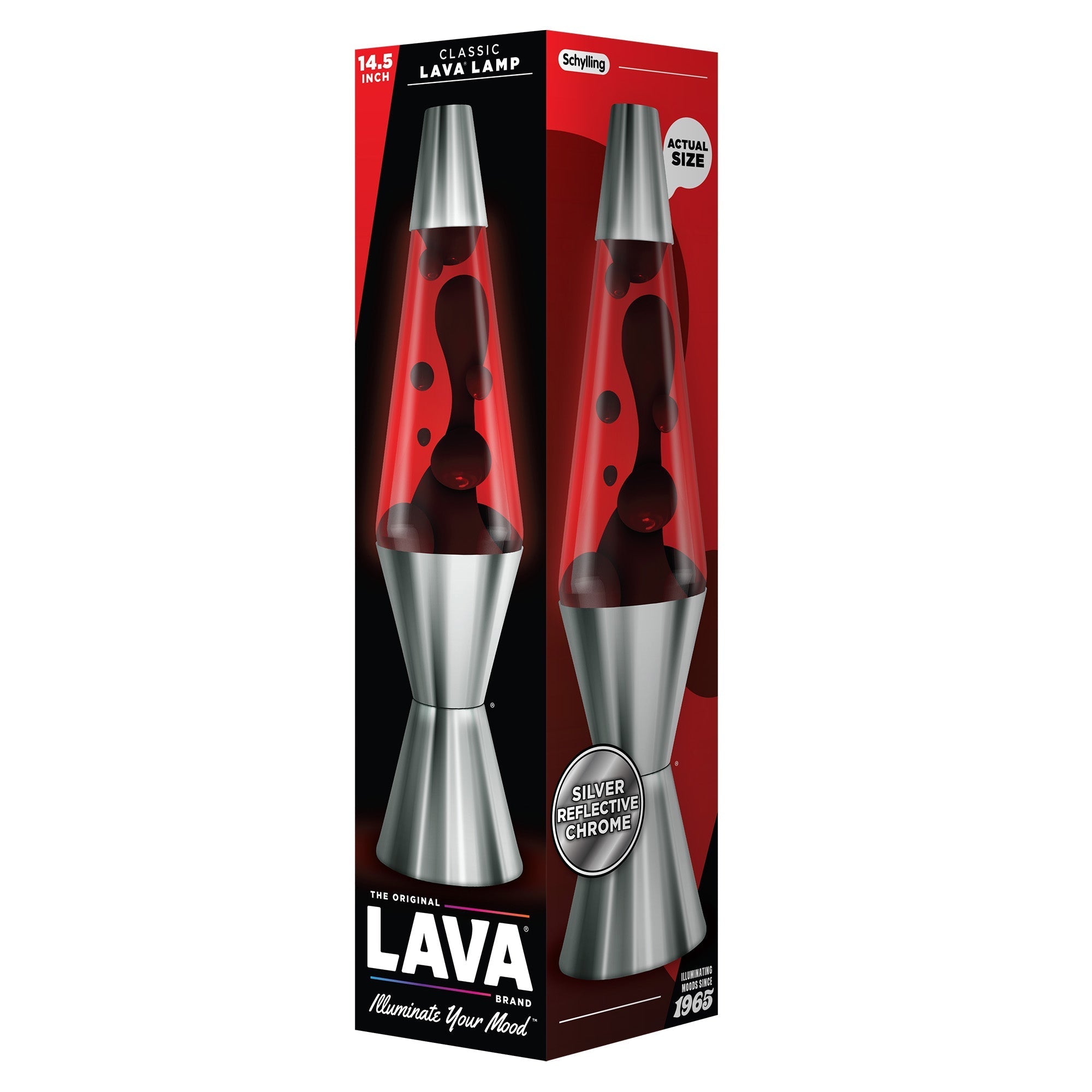 14.5" LAVA LAMP CHROME PLATED CRIMSON - NR78