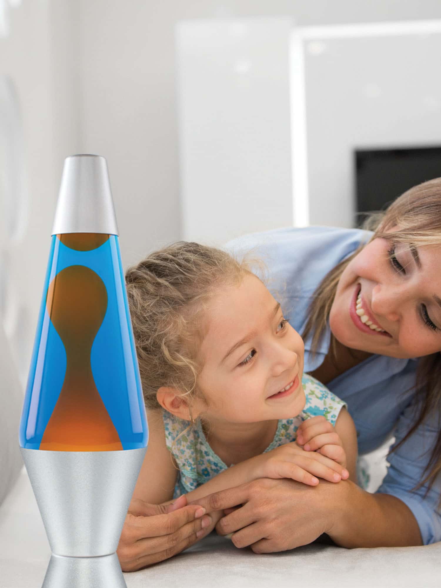 14.5" LAVA LAMP - ORANGE/BLUE/SILVER - SIFT