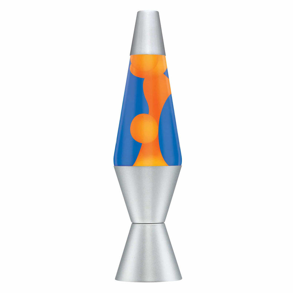 14.5" LAVA LAMP - ORANGE/BLUE/SILVER - SIFT