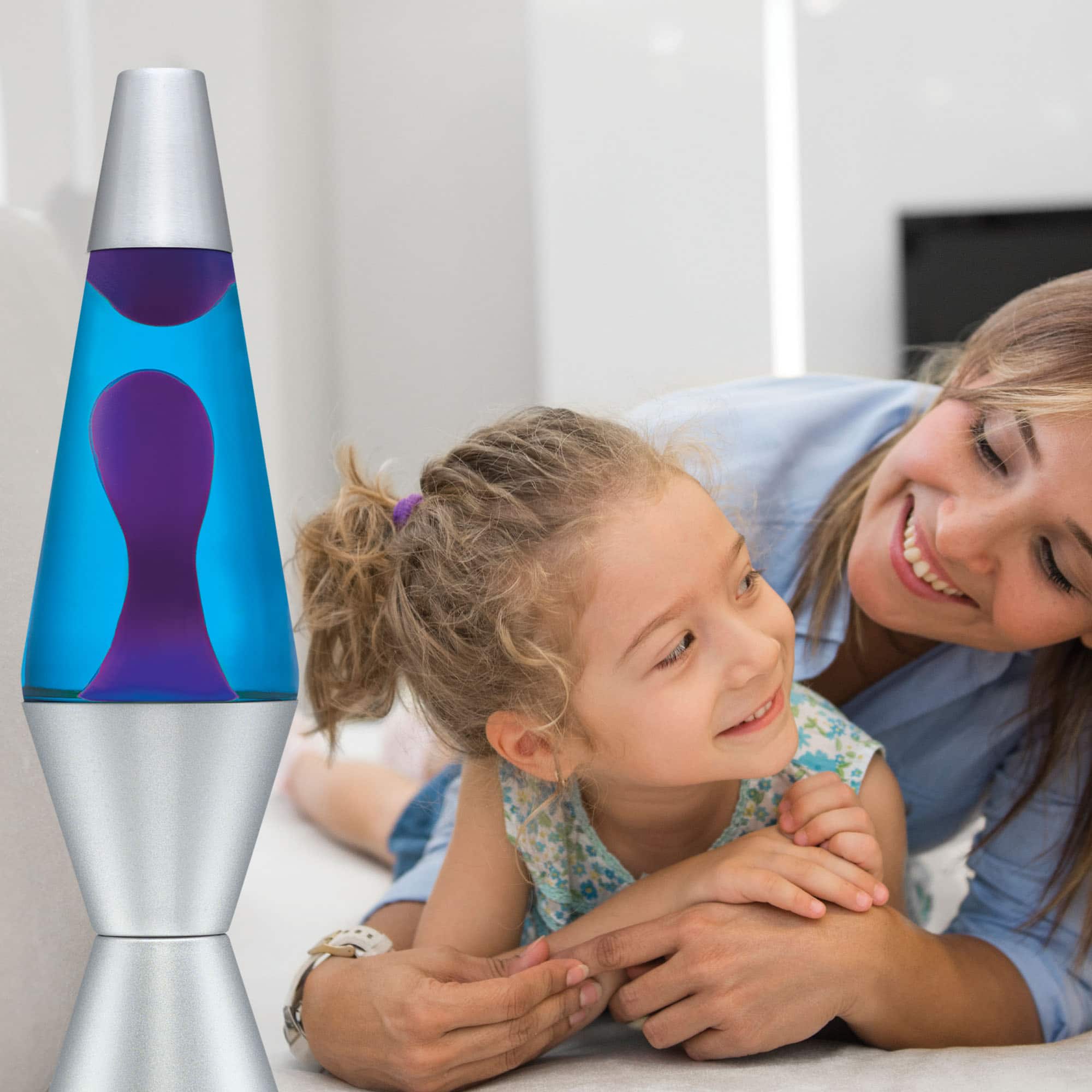 14.5" LAVA LAMP - PURPLE/BLUE/SILVER - T0IP