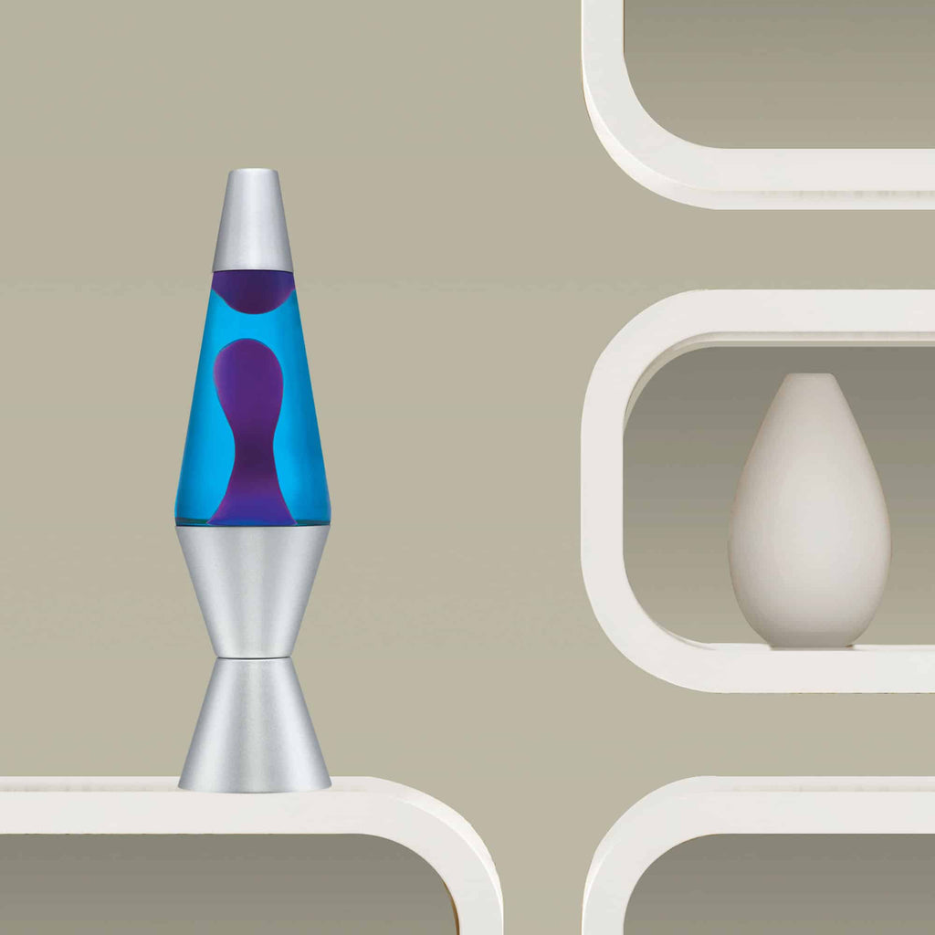 14.5" LAVA LAMP - PURPLE/BLUE/SILVER - T0IP