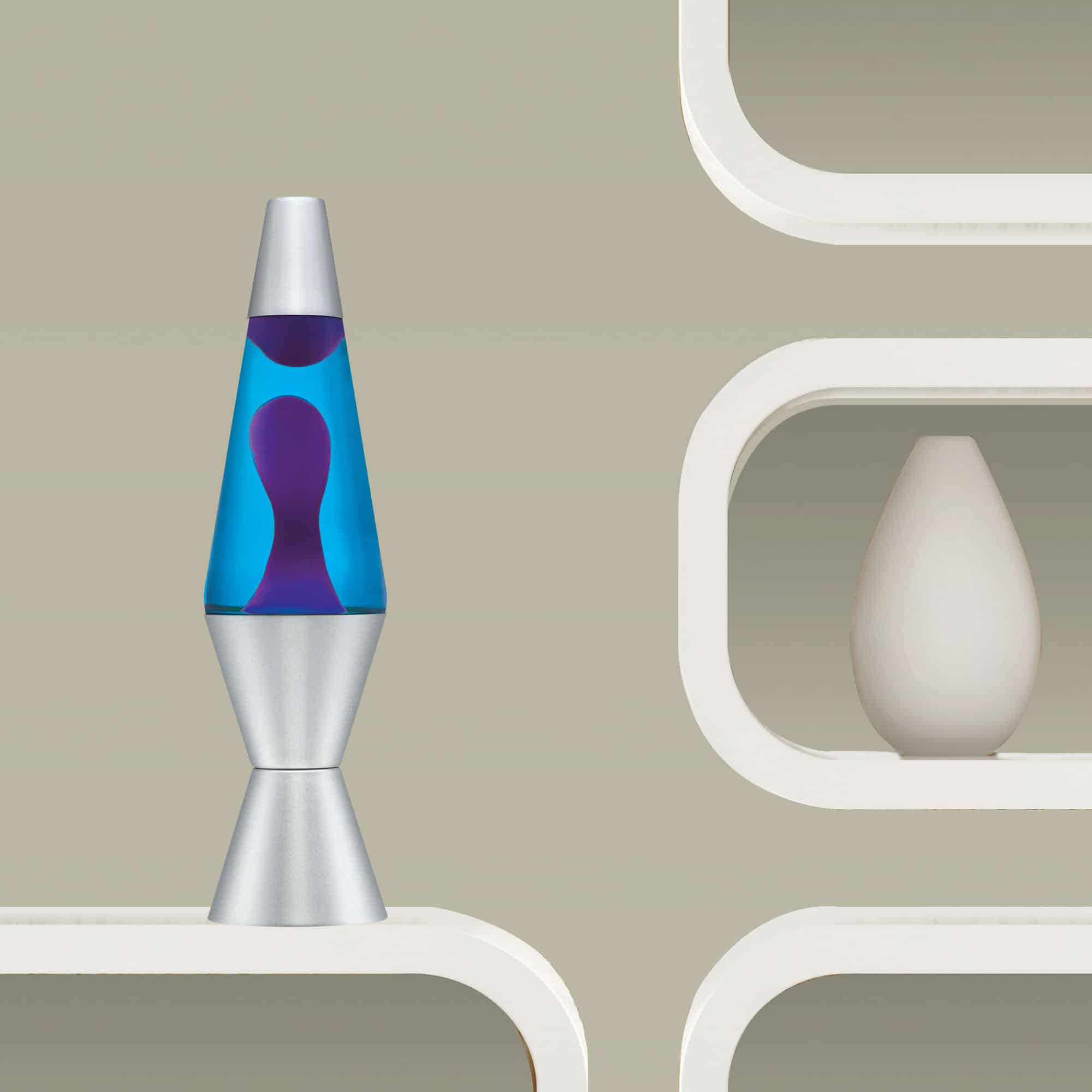 14.5" LAVA LAMP - PURPLE/BLUE/SILVER - T0IP