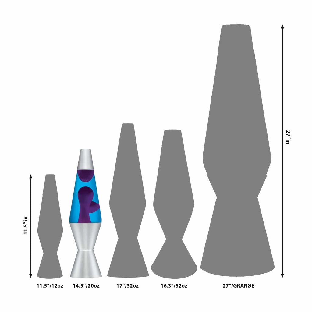 14.5" LAVA LAMP - PURPLE/BLUE/SILVER - T0IP