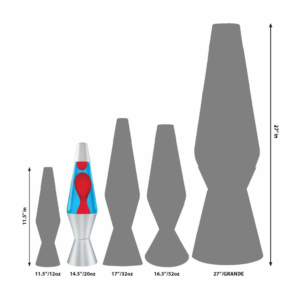 14.5" LAVA LAMP - RED/BLUE/SILVER - LDAK