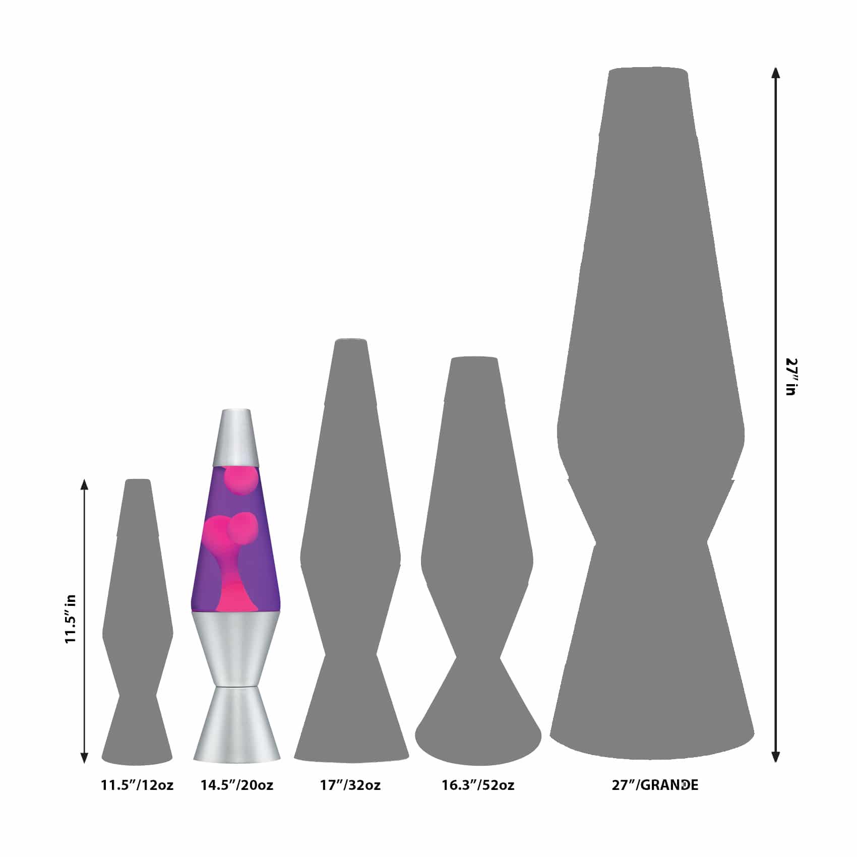 14.5" LAVA LAMP - PINK/PURPLE/SILVER - AWQ9