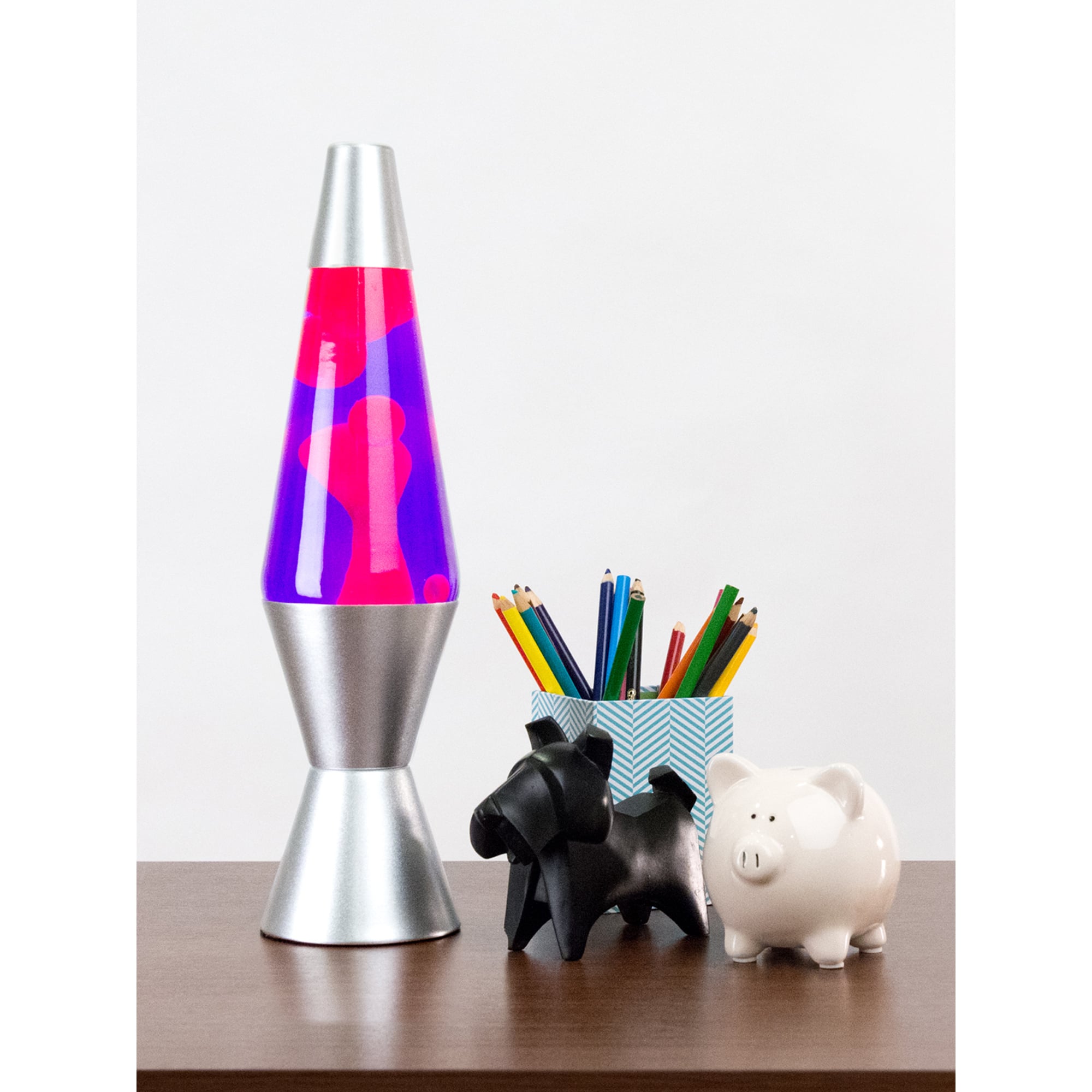 14.5" LAVA LAMP - PINK/PURPLE/SILVER - AWQ9