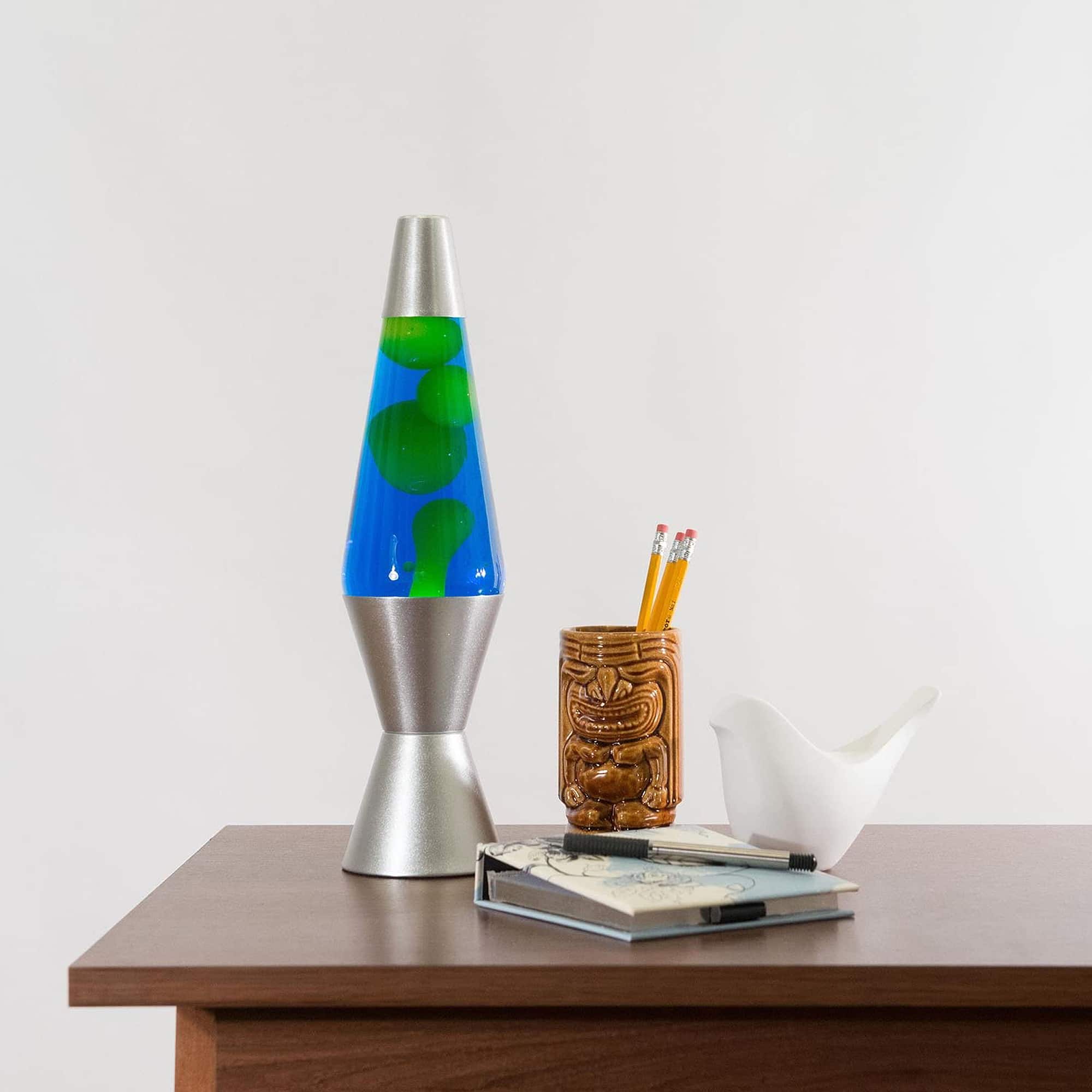 14.5" LAVA LAMP - YELLOW/BLUE/SILVER - HWWU