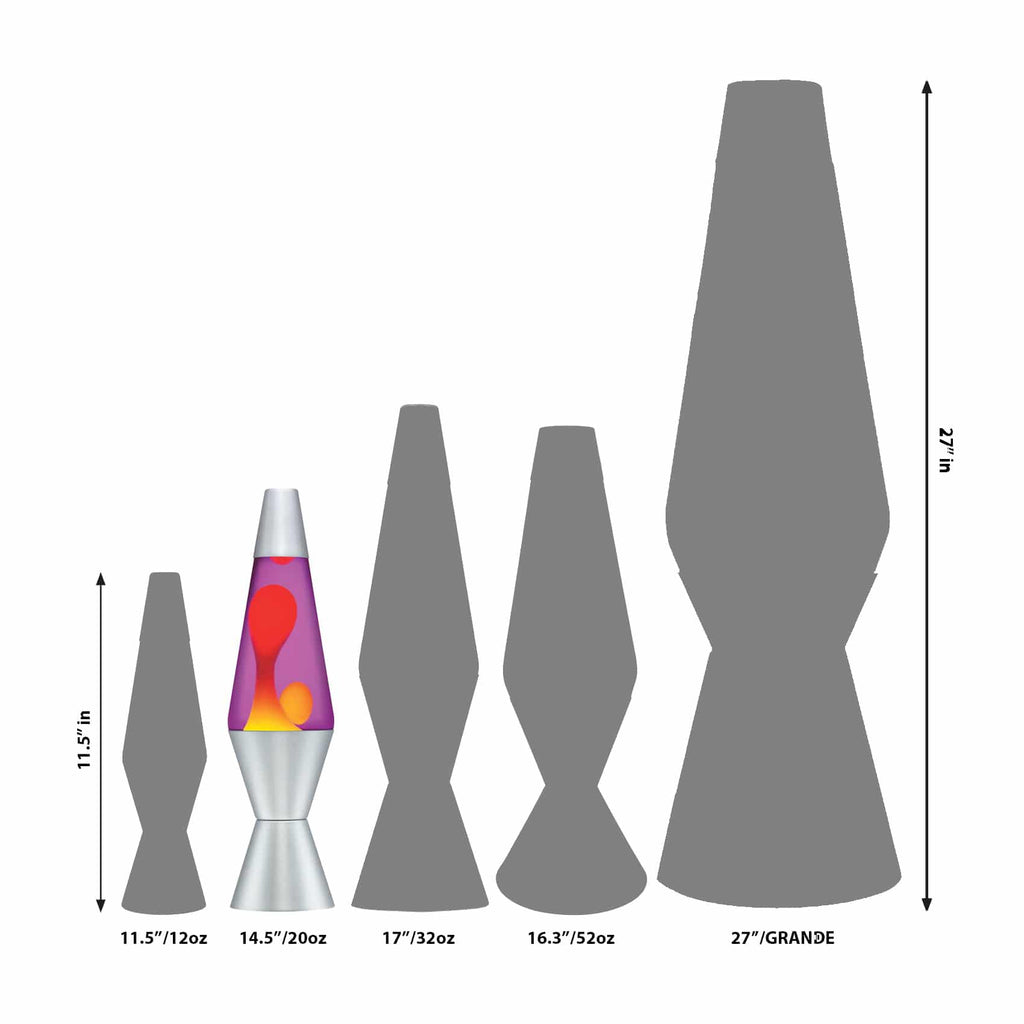 14.5" LAVA LAMP - YELLOW/PURPLE/SILVER - M0ED