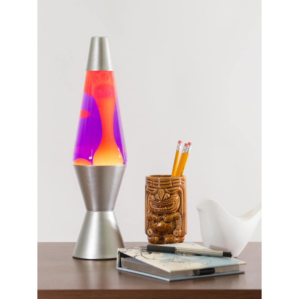 14.5" LAVA LAMP - YELLOW/PURPLE/SILVER - M0ED