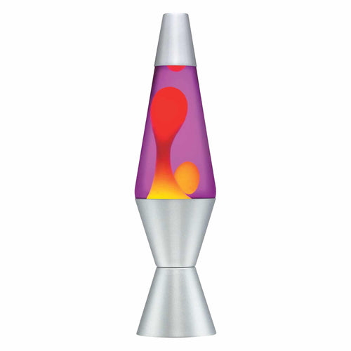 14.5" LAVA LAMP - YELLOW/PURPLE/SILVER - M0ED