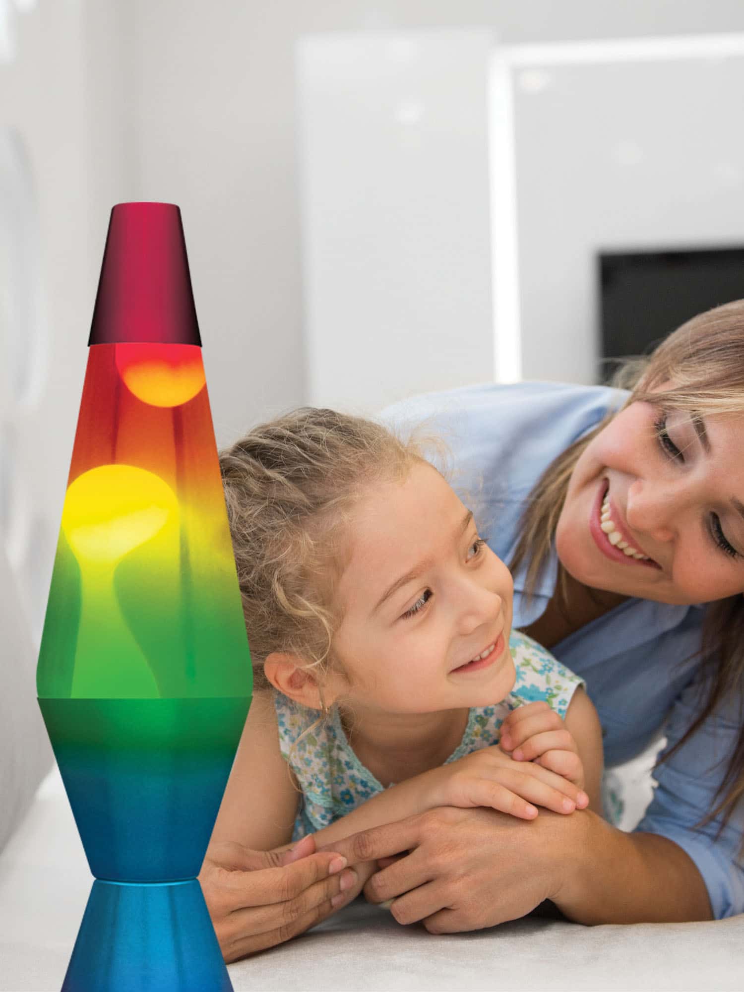 14.5" LAVA LAMP RAINBOW - WHITE/CLEAR/TRICOLOR - JHKB