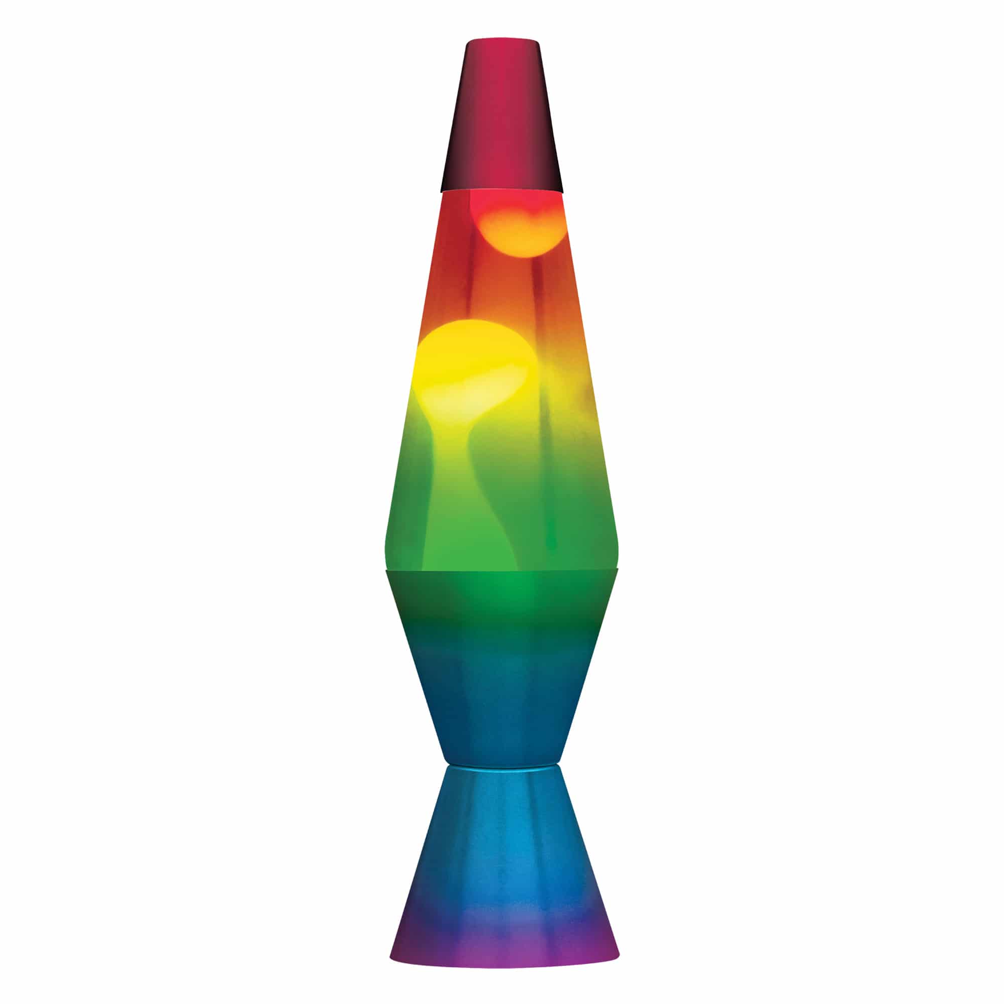 14.5" LAVA LAMP RAINBOW - WHITE/CLEAR/TRICOLOR - JHKB