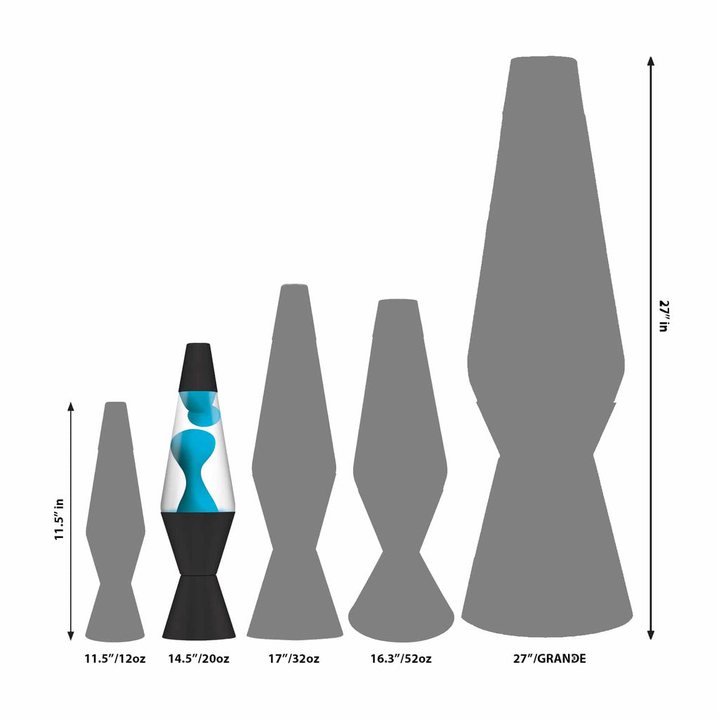 14.5" LAVA LAMP NEON - BLUE/CLEAR/BLACK - TIMS
