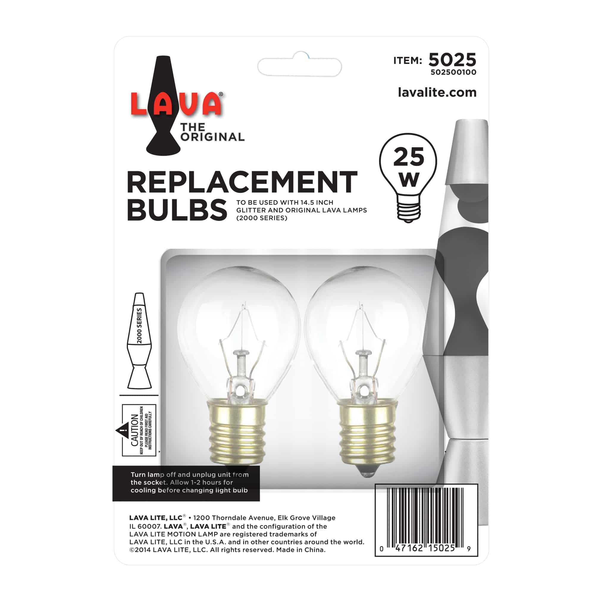 25W LAVA LAMP LIGHT BULB W/TRAY - SBE8