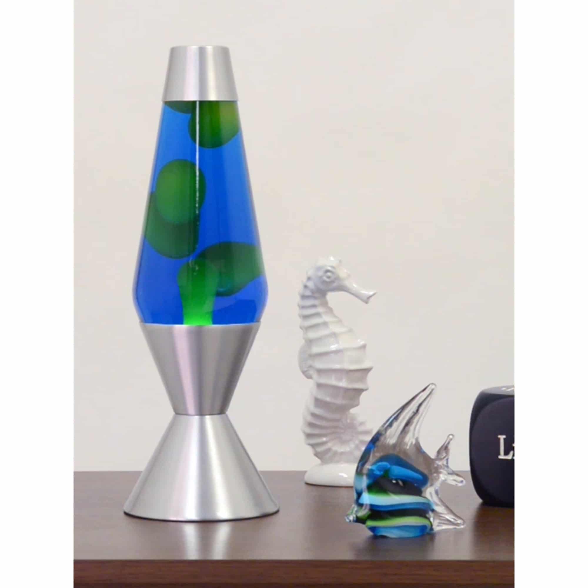 16.3" LAVA LAMP - YELLOW/BLUE/SILVER - XVNV
